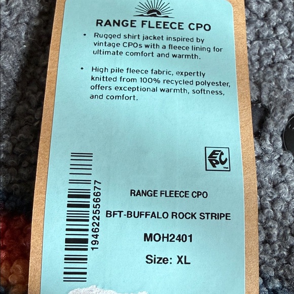 NWT FAHERTY Brand RANGE FLEECE CPO SZ  XL - Picture 9 of 9